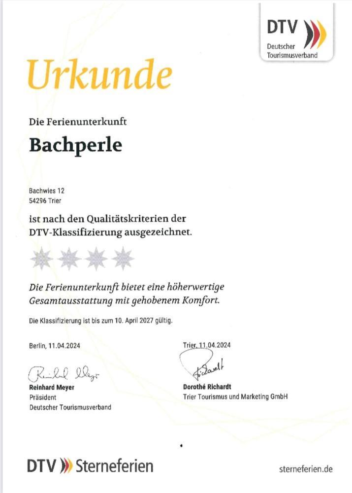 Bachperle Apartment Trier Exterior photo